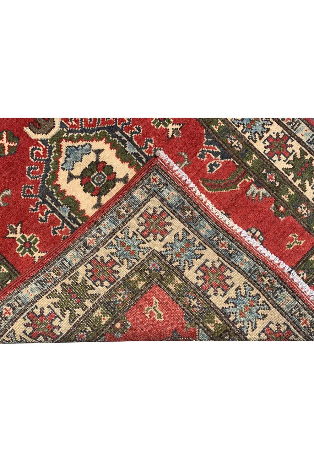 Amazing Hand Knotted Afghan Kazak Wool Area Rug 4.1 x 2.10 Ft