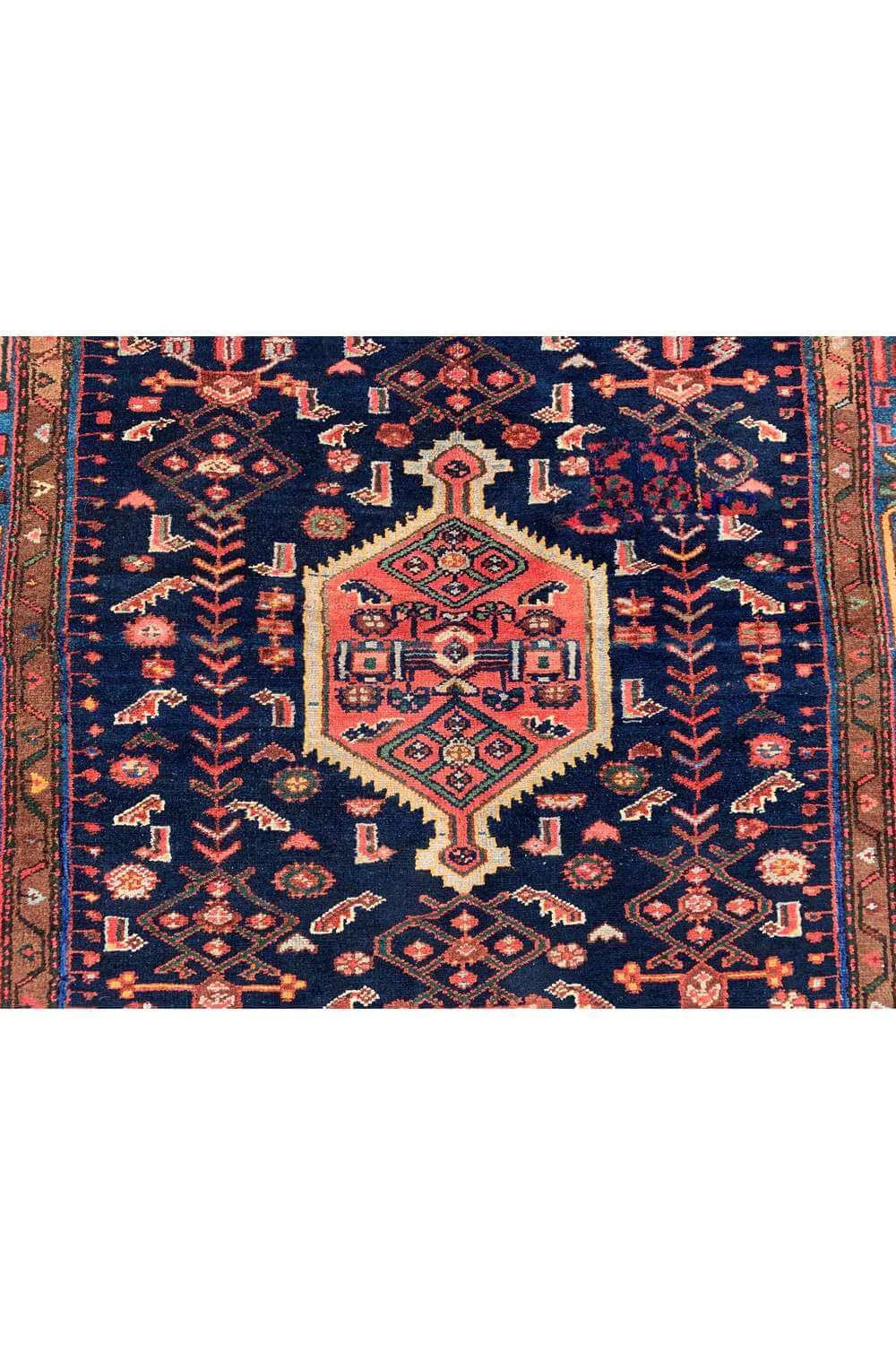 Authentic Hand Knotted Antique Hamidoun Wool Area Rug 6.3 x 3.10 Ft