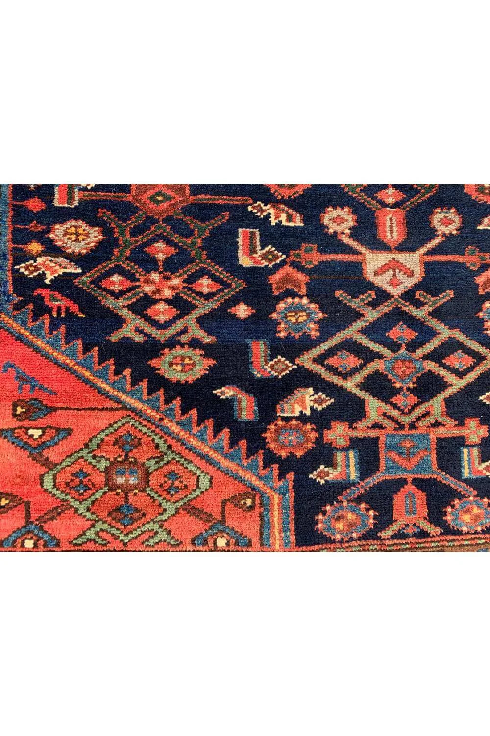 Authentic Hand Knotted Antique Hamidoun Wool Area Rug 6.3 x 3.10 Ft