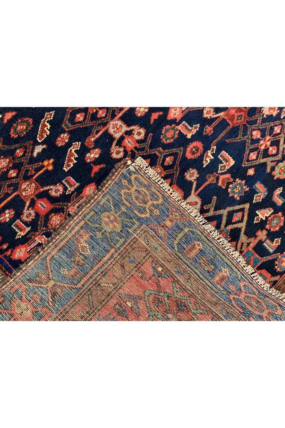 Authentic Hand Knotted Antique Hamidoun Wool Area Rug 6.3 x 3.10 Ft