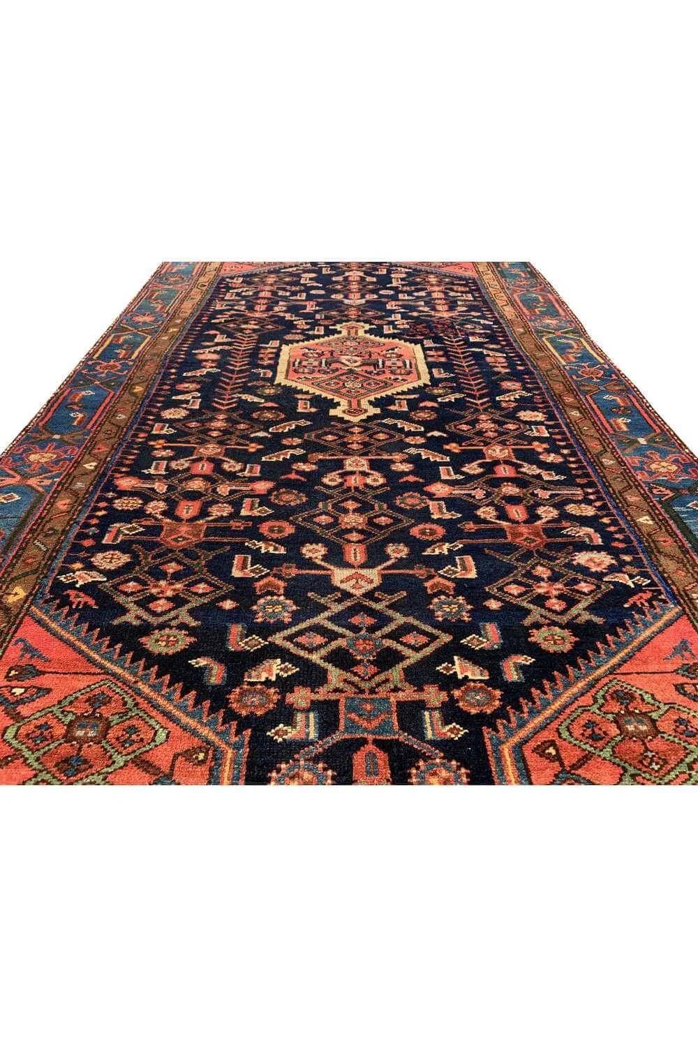 Authentic Hand Knotted Antique Hamidoun Wool Area Rug 6.3 x 3.10 Ft