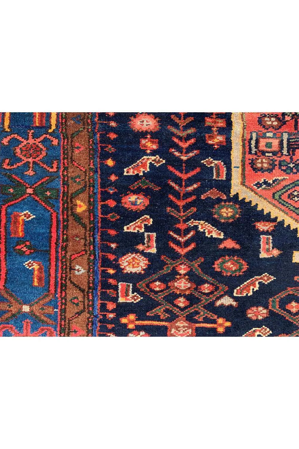 Authentic Hand Knotted Antique Hamidoun Wool Area Rug 6.3 x 3.10 Ft