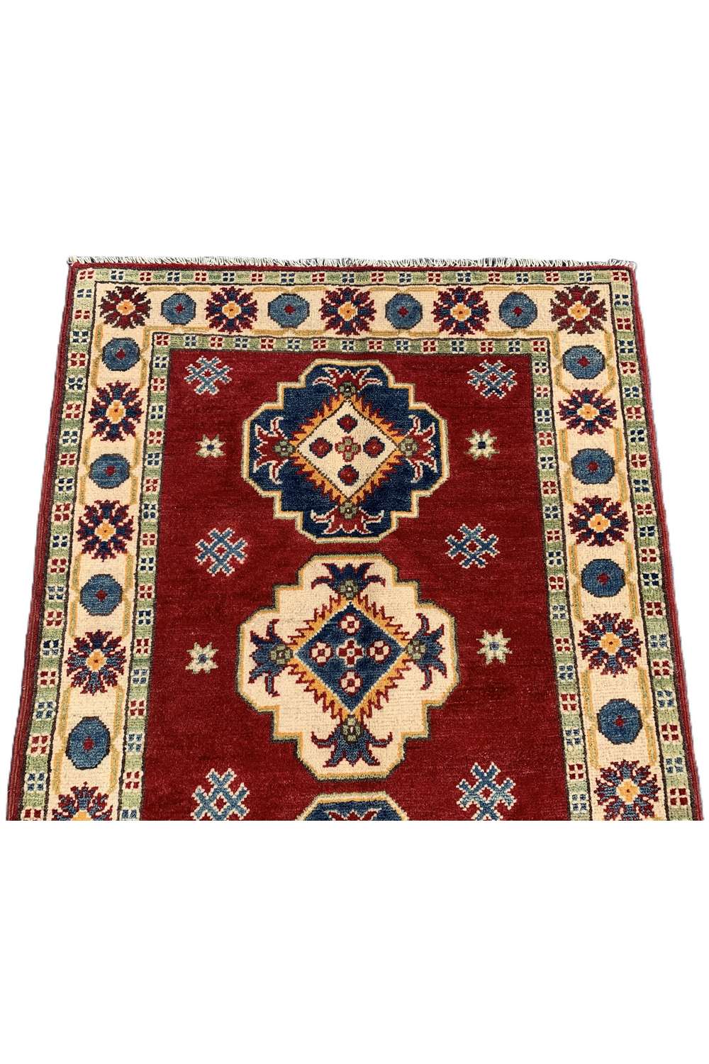Amazing Hand Knotted Afghan Kazak Wool Area Rug 4.2 x 2.10 Ft