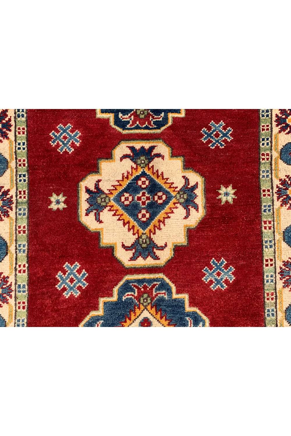Amazing Hand Knotted Afghan Kazak Wool Area Rug 4.2 x 2.10 Ft