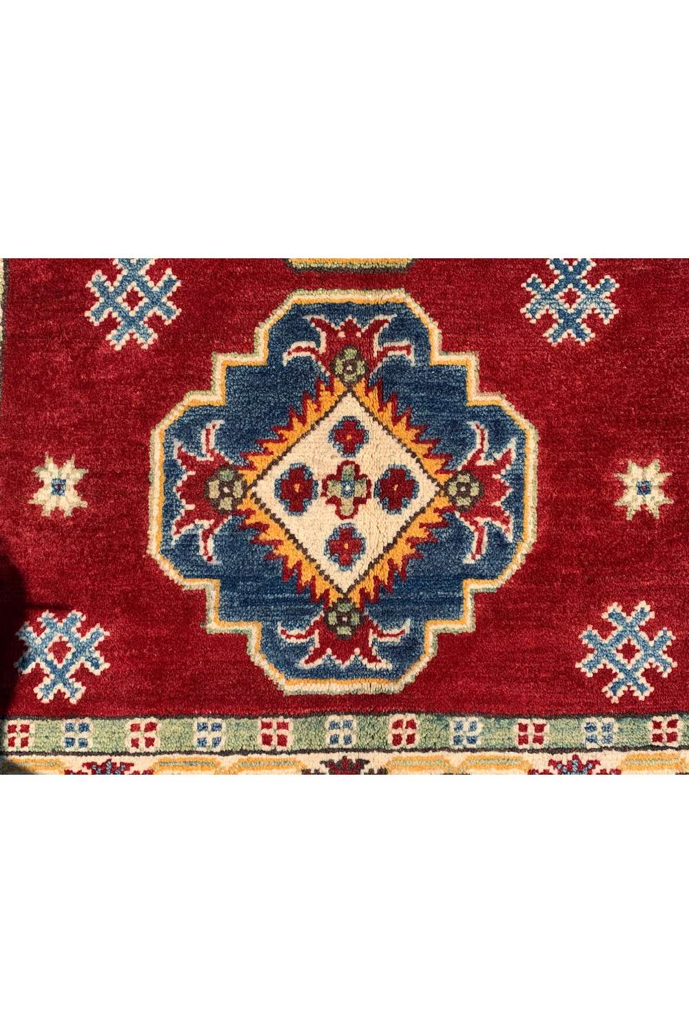 Amazing Hand Knotted Afghan Kazak Wool Area Rug 4.2 x 2.10 Ft