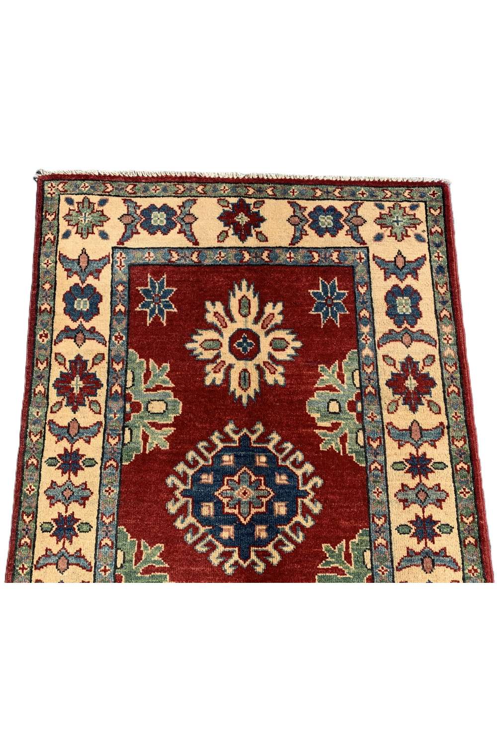 Amazing Hand Knotted Afghan Kazak Wool Area Rug 4.1 x 2.10 Ft