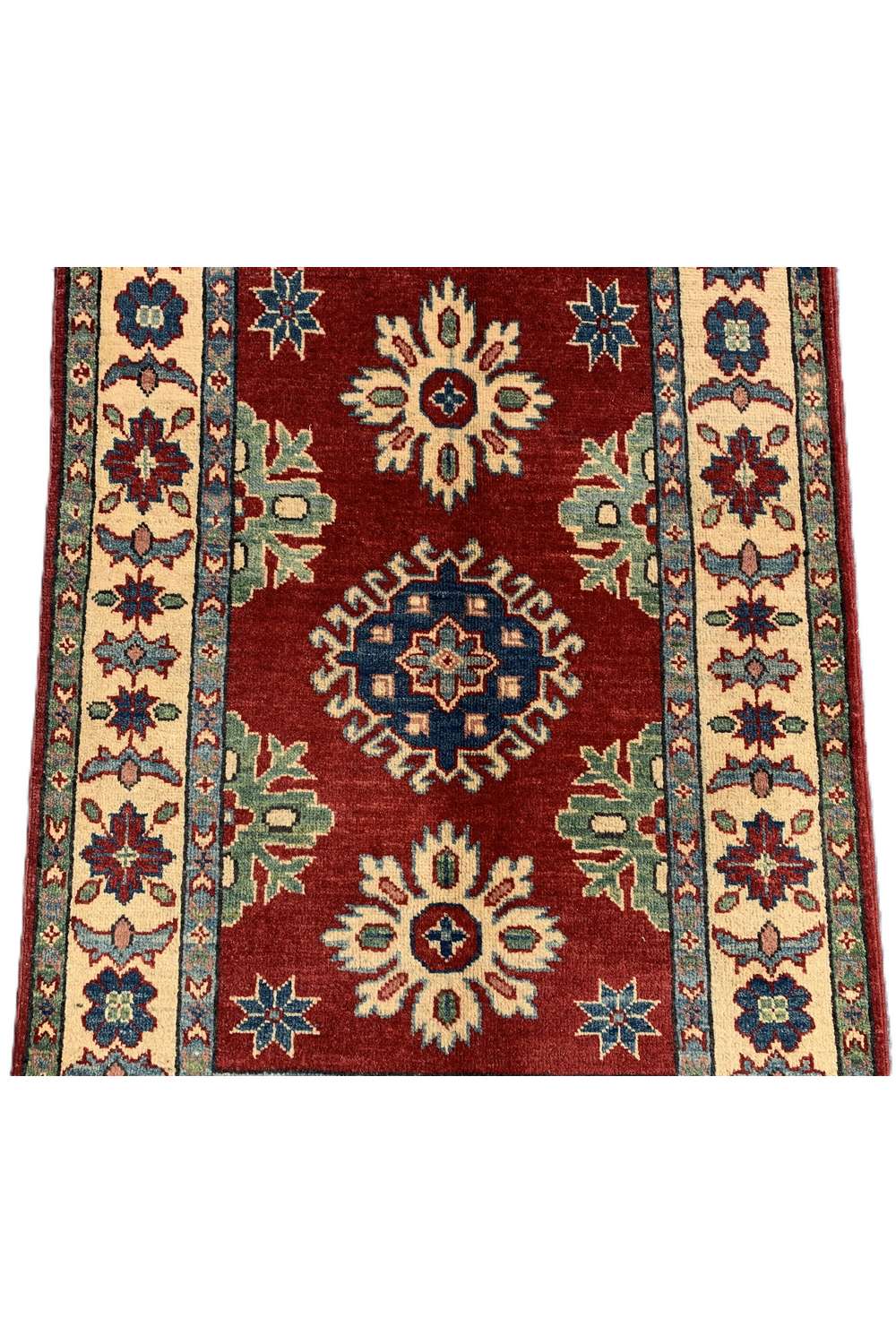 Amazing Hand Knotted Afghan Kazak Wool Area Rug 4.1 x 2.10 Ft