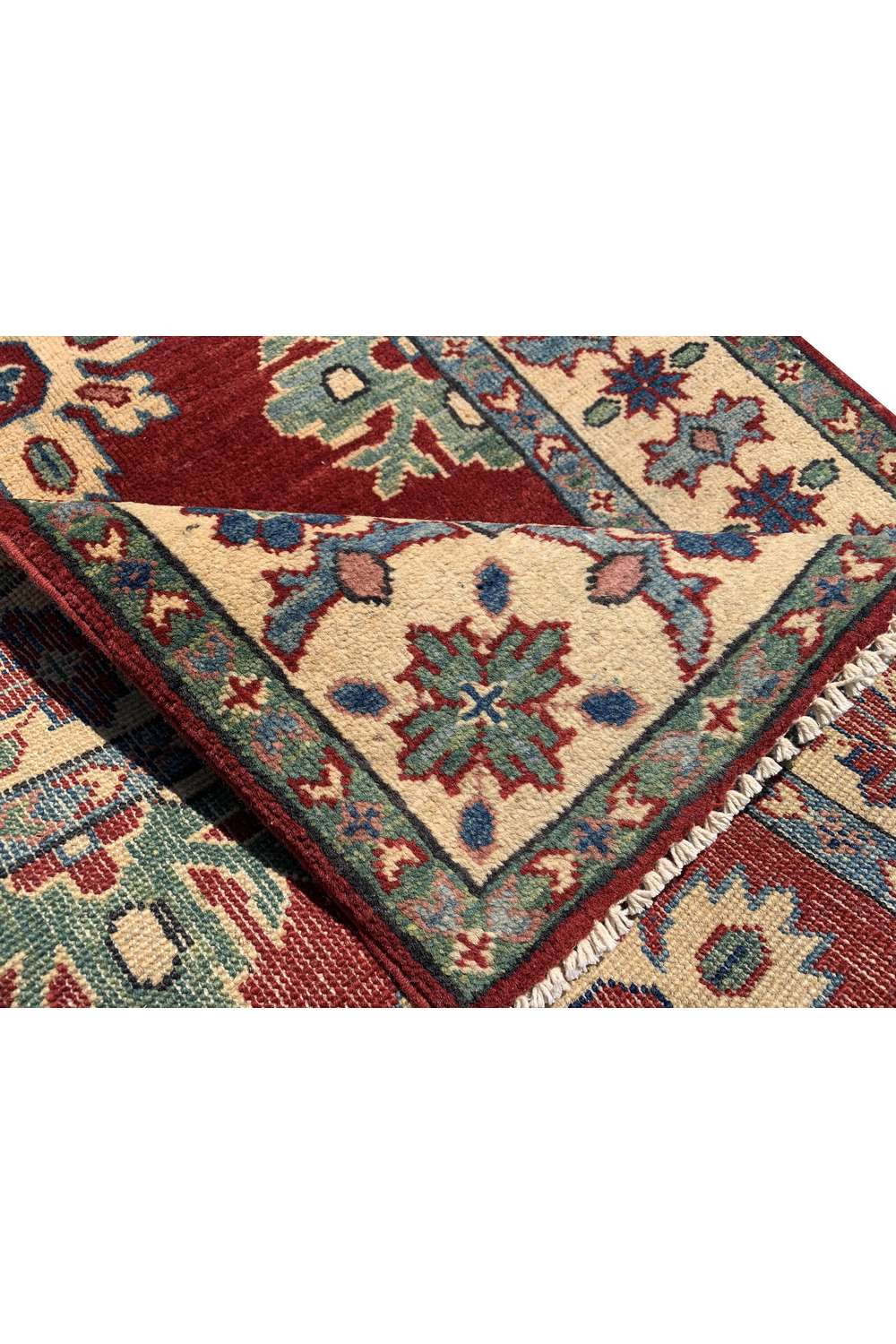 Amazing Hand Knotted Afghan Kazak Wool Area Rug 4.1 x 2.10 Ft