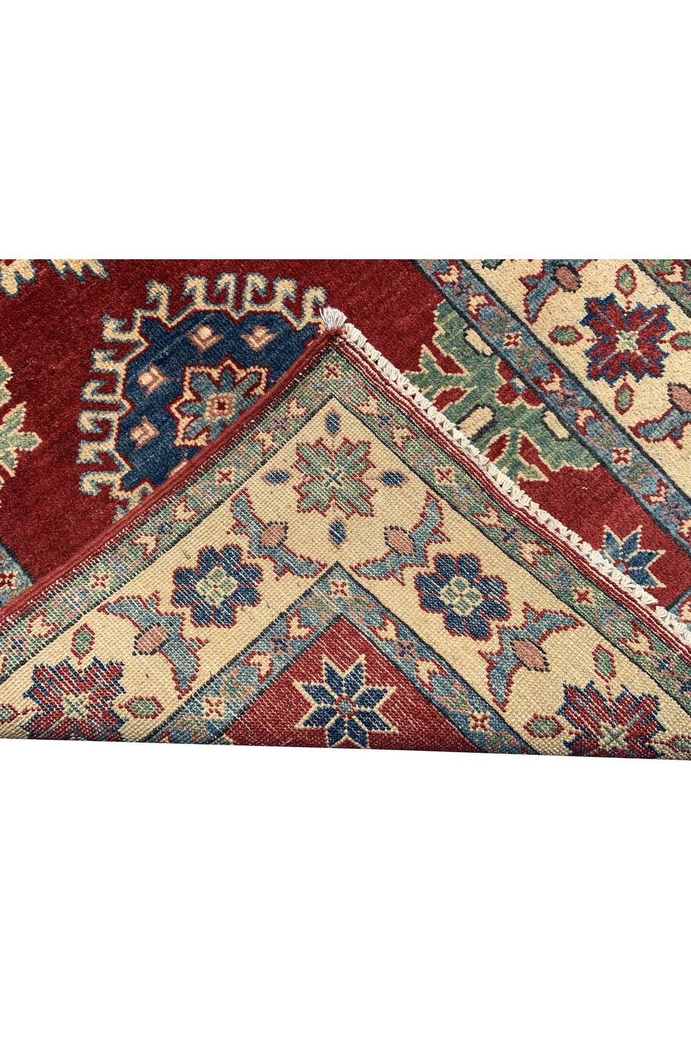 Amazing Hand Knotted Afghan Kazak Wool Area Rug 4.1 x 2.10 Ft
