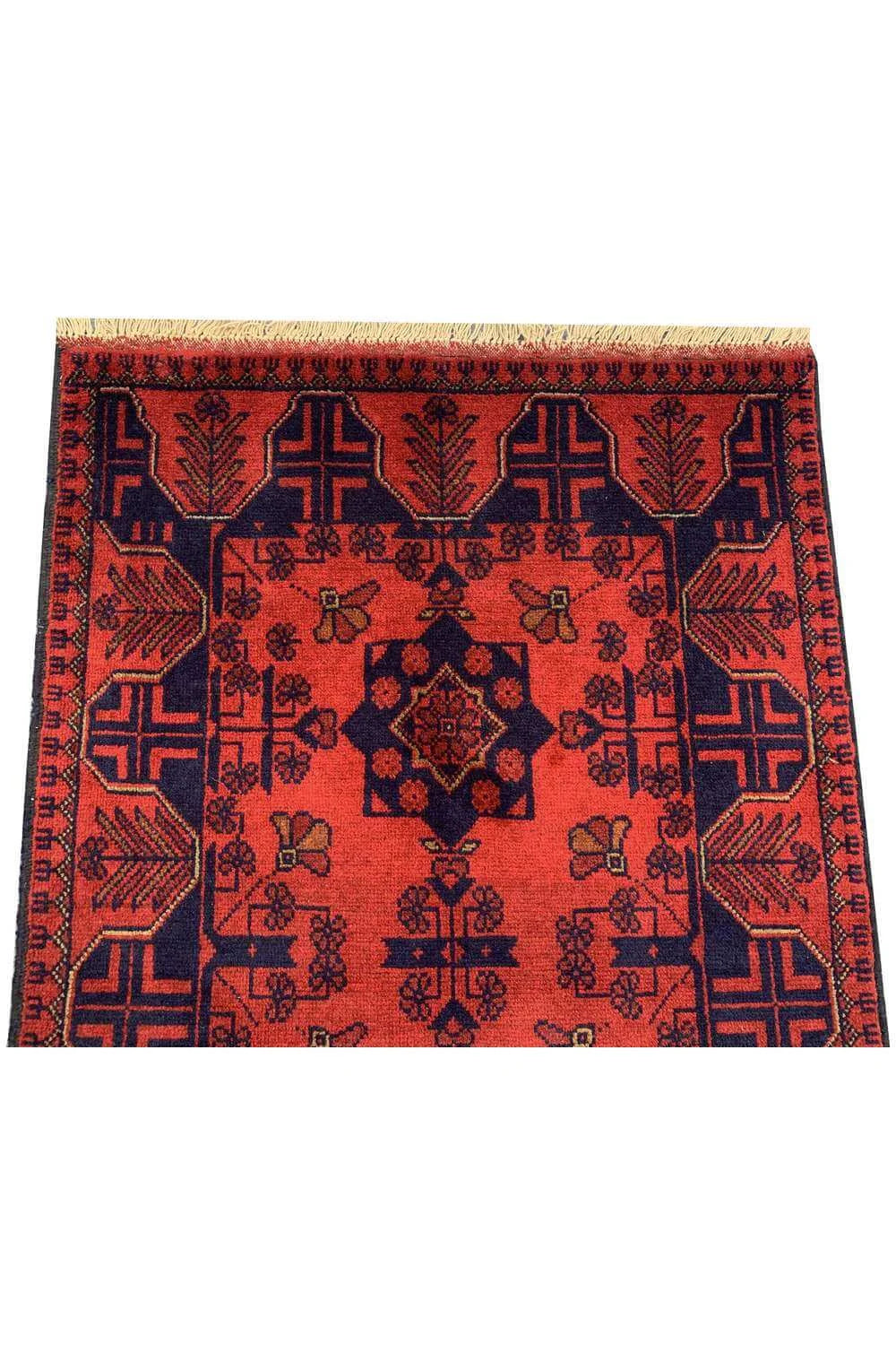 Fine Quality Hand Knotted Afghan Khal Muhammadi Wool Area Rug 3.11 x 2.8 Ft