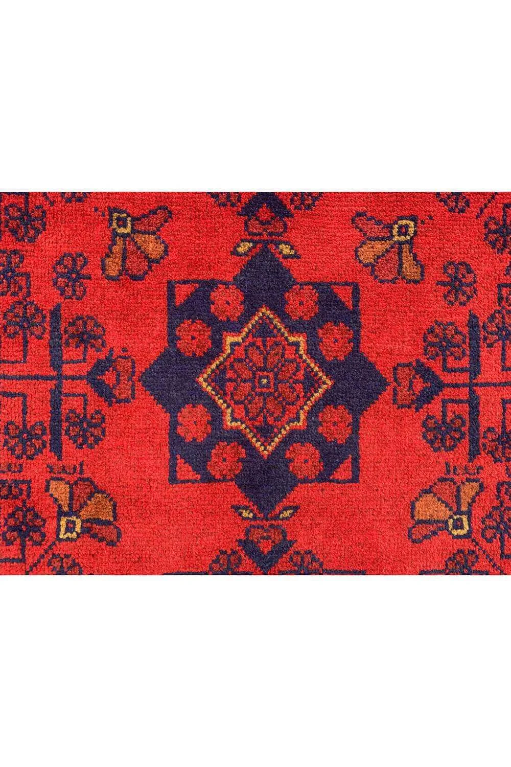 Fine Quality Hand Knotted Afghan Khal Muhammadi Wool Area Rug 3.11 x 2.8 Ft