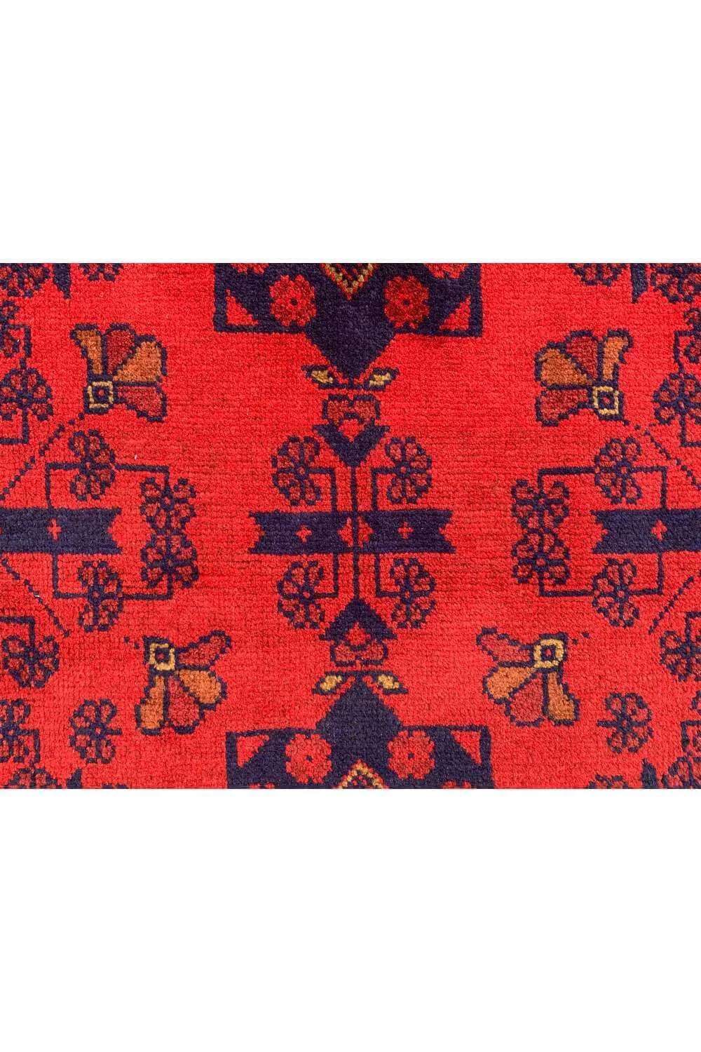 Fine Quality Hand Knotted Afghan Khal Muhammadi Wool Area Rug 3.11 x 2.8 Ft