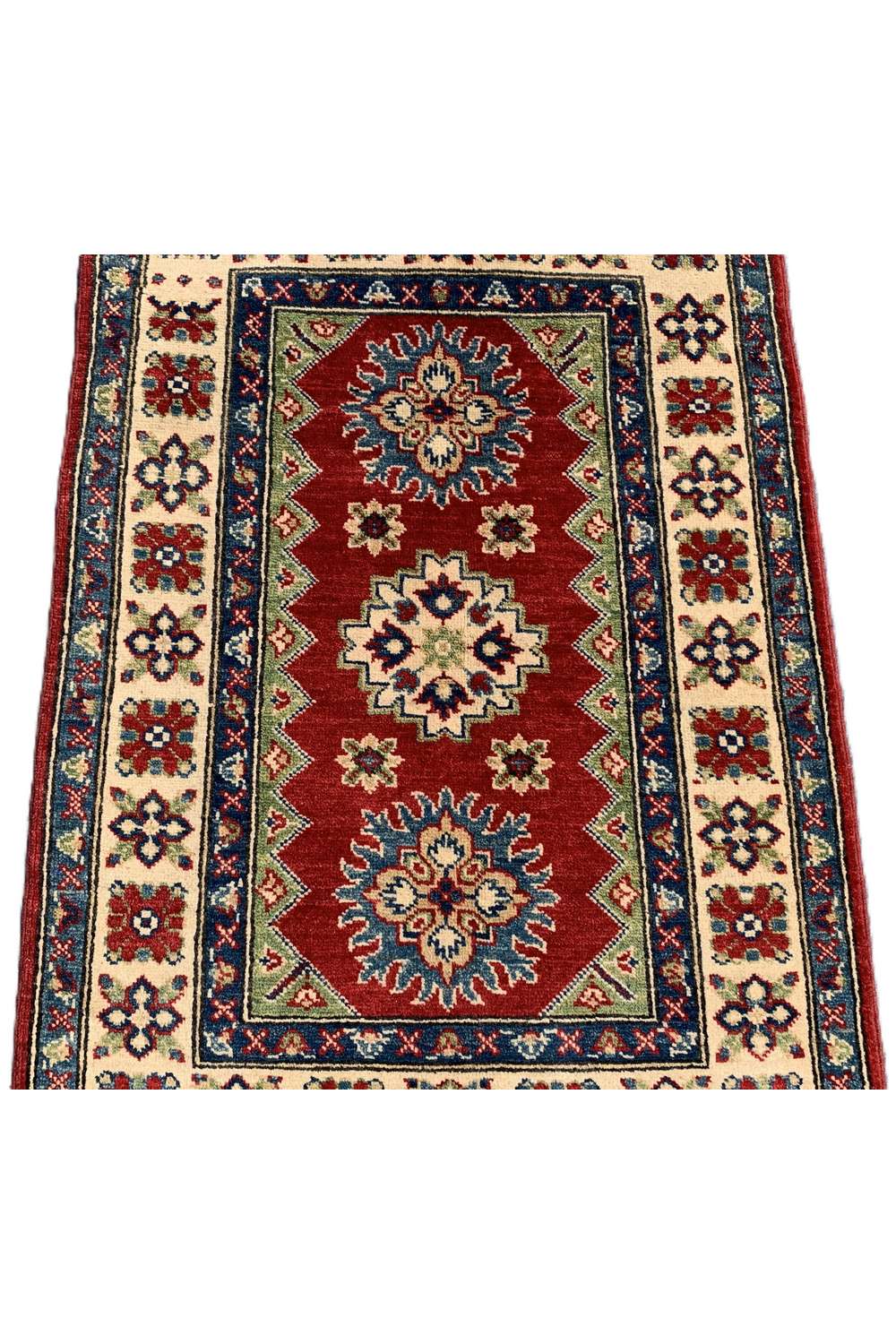 Amazing Hand Knotted Afghan Kazak Wool Area Rug 3.10 x 2.8 Ft