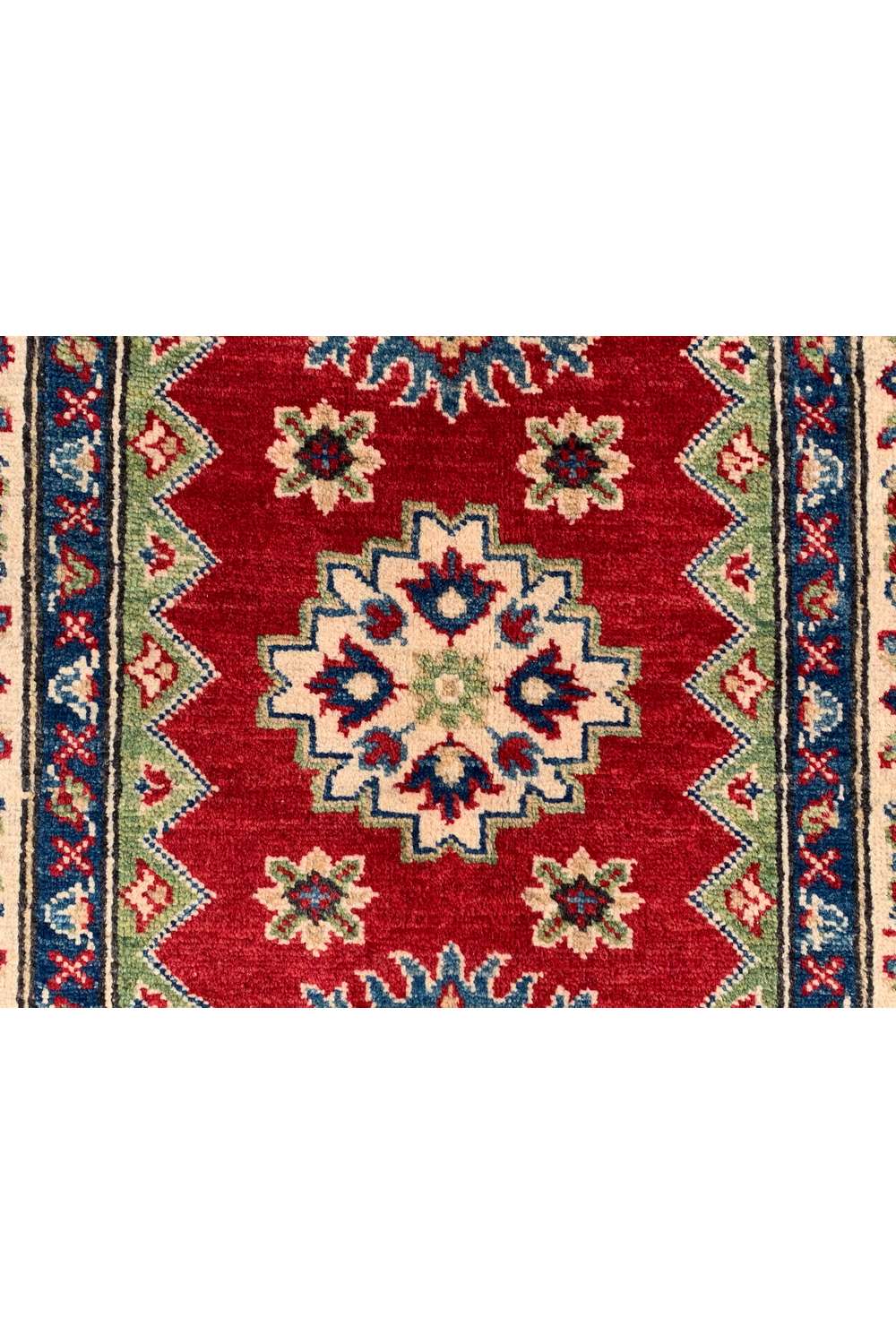 Amazing Hand Knotted Afghan Kazak Wool Area Rug 3.10 x 2.8 Ft