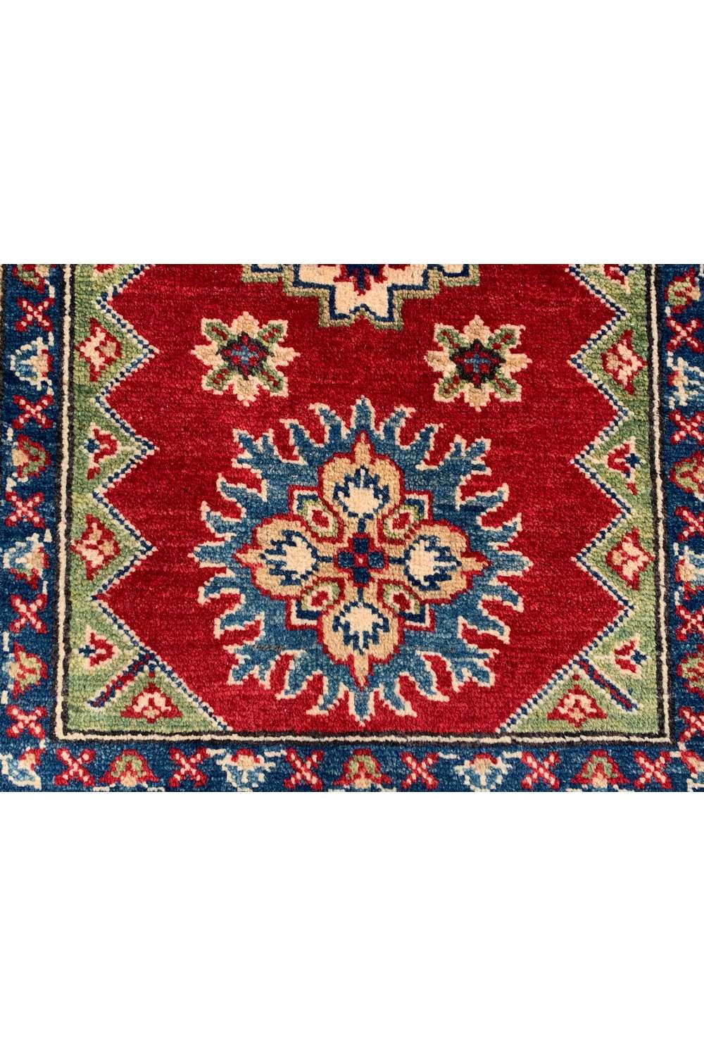 Amazing Hand Knotted Afghan Kazak Wool Area Rug 3.10 x 2.8 Ft