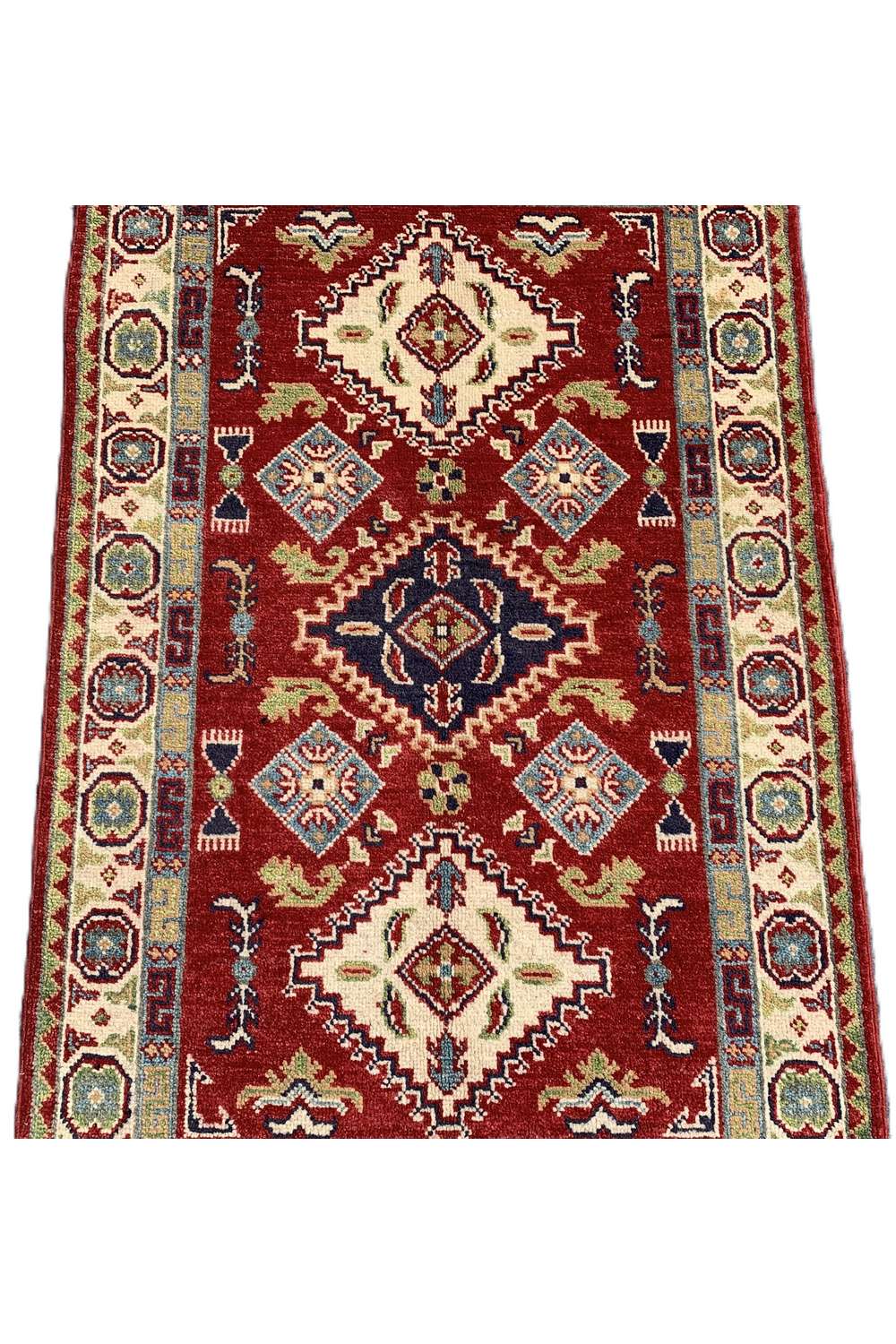 Amazing Hand Knotted Afghan Kazak Wool Area Rug 4.4 x 2.9 Ft