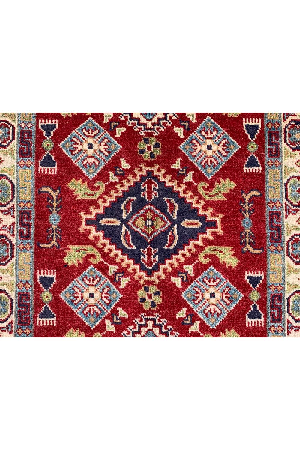 Amazing Hand Knotted Afghan Kazak Wool Area Rug 4.4 x 2.9 Ft