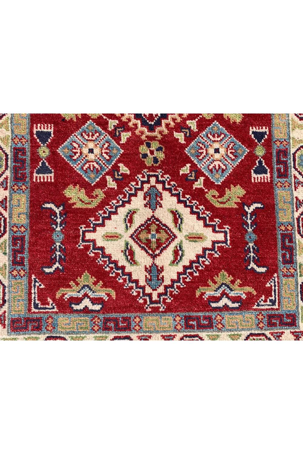 Amazing Hand Knotted Afghan Kazak Wool Area Rug 4.4 x 2.9 Ft