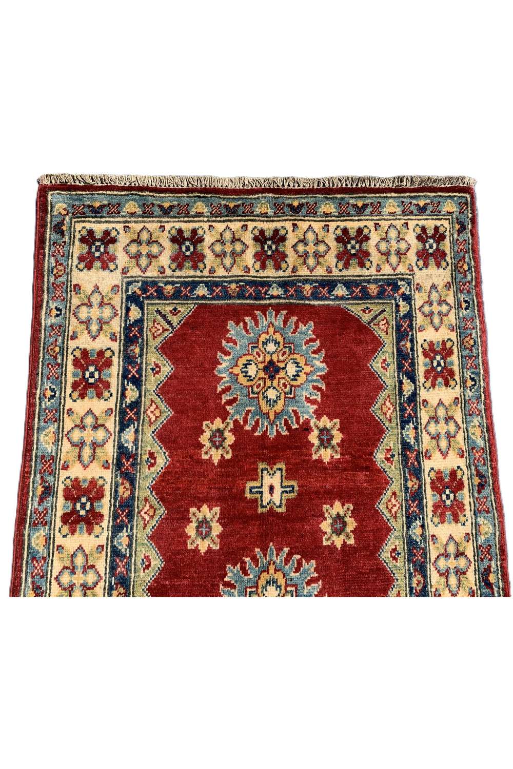 Amazing Hand Knotted Afghan Kazak Wool Area Rug 4.1 x 2.10 Ft