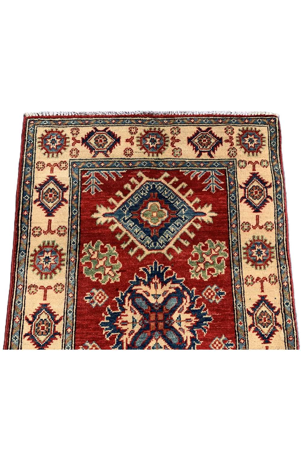 Amazing Hand Knotted Afghan Kazak Wool Area Rug 4.5 x 2.9 Ft
