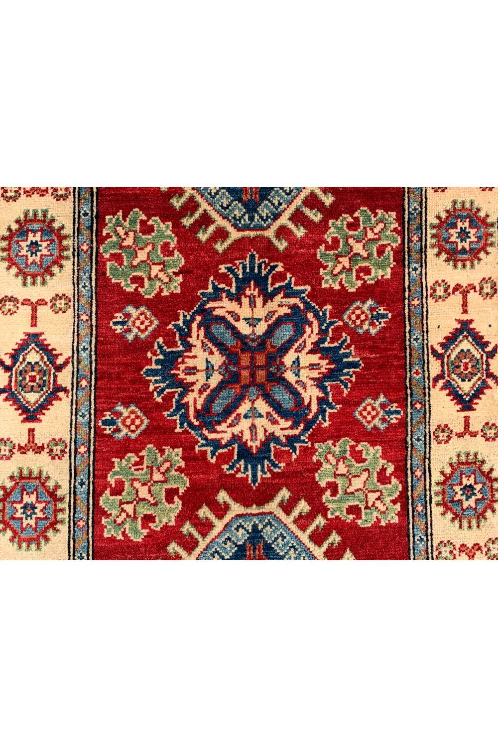 Amazing Hand Knotted Afghan Kazak Wool Area Rug 4.5 x 2.9 Ft