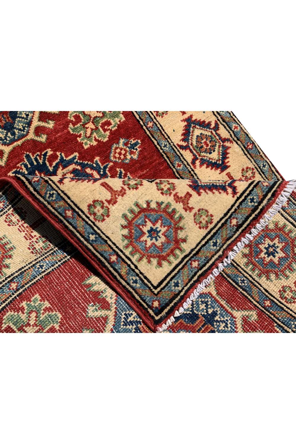 Amazing Hand Knotted Afghan Kazak Wool Area Rug 4.5 x 2.9 Ft