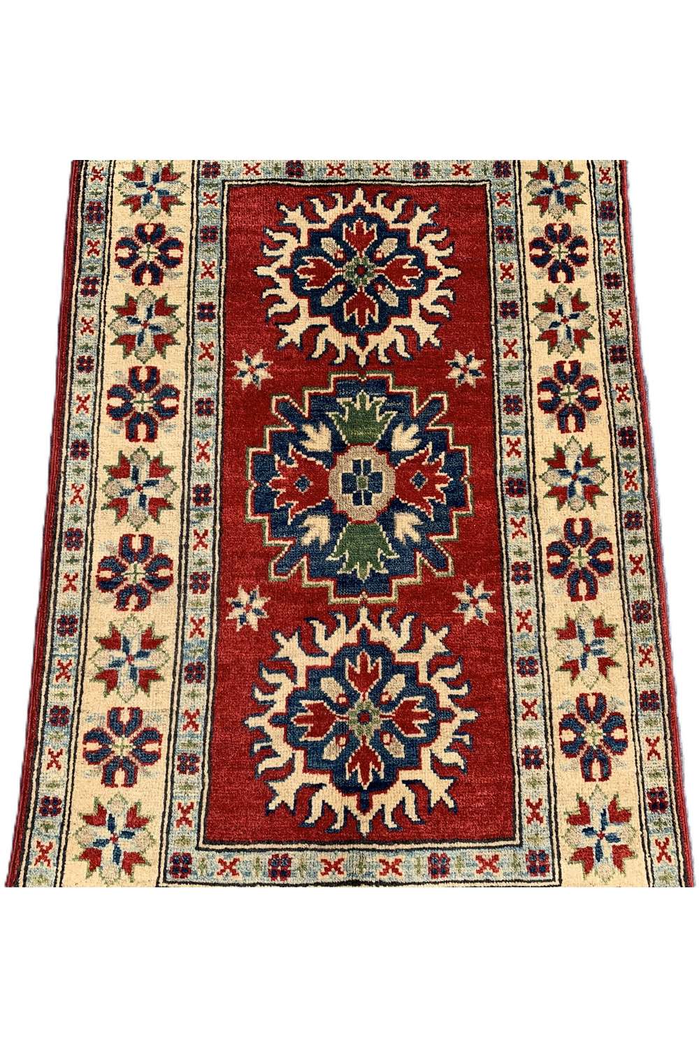 Amazing Hand Knotted Afghan Kazak Wool Area Rug 4.3 x 2.7 Ft