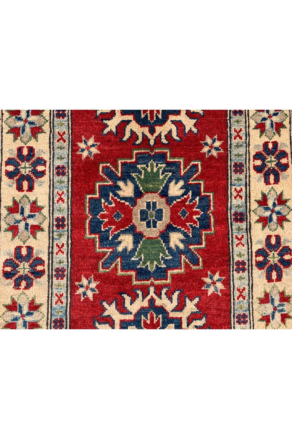 Amazing Hand Knotted Afghan Kazak Wool Area Rug 4.3 x 2.7 Ft