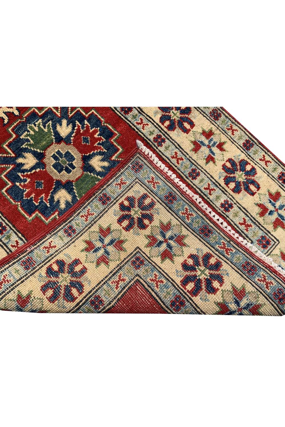 Amazing Hand Knotted Afghan Kazak Wool Area Rug 4.3 x 2.7 Ft
