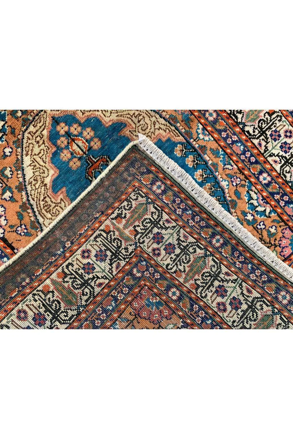 Amazing Hand Knotted Vintage Hareez Wool Area Runner Rug 7.1 x 2.11 Ft