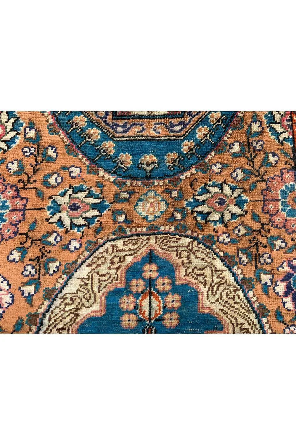 Amazing Hand Knotted Vintage Hareez Wool Area Runner Rug 7.1 x 2.11 Ft