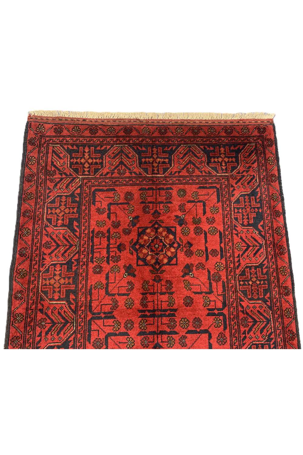 Amazing Hand Knotted Afghan Khal Muhammadi Wool Area Rug 4.10 x 3.5 Ft