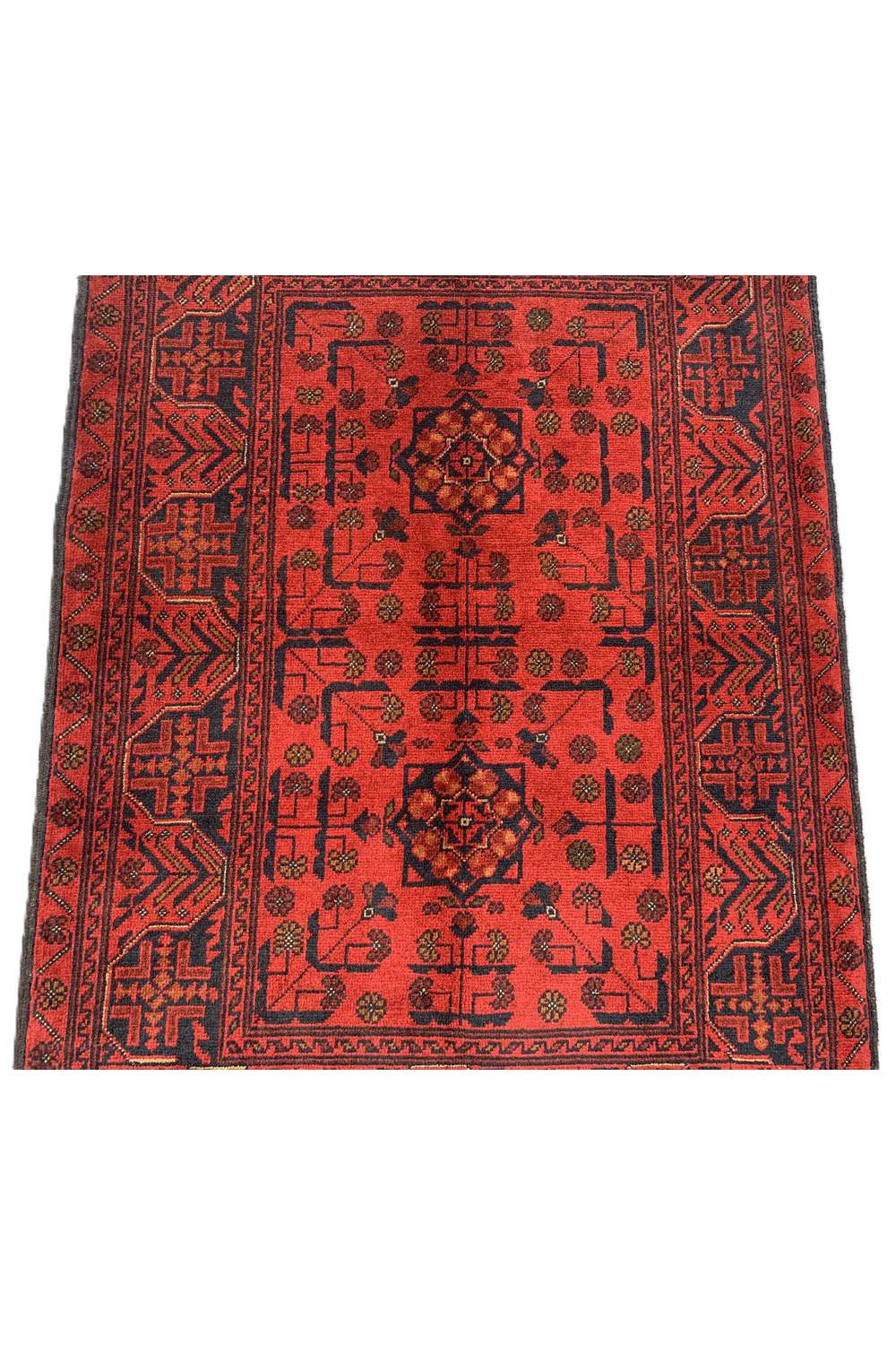 Amazing Hand Knotted Afghan Khal Muhammadi Wool Area Rug 4.10 x 3.5 Ft