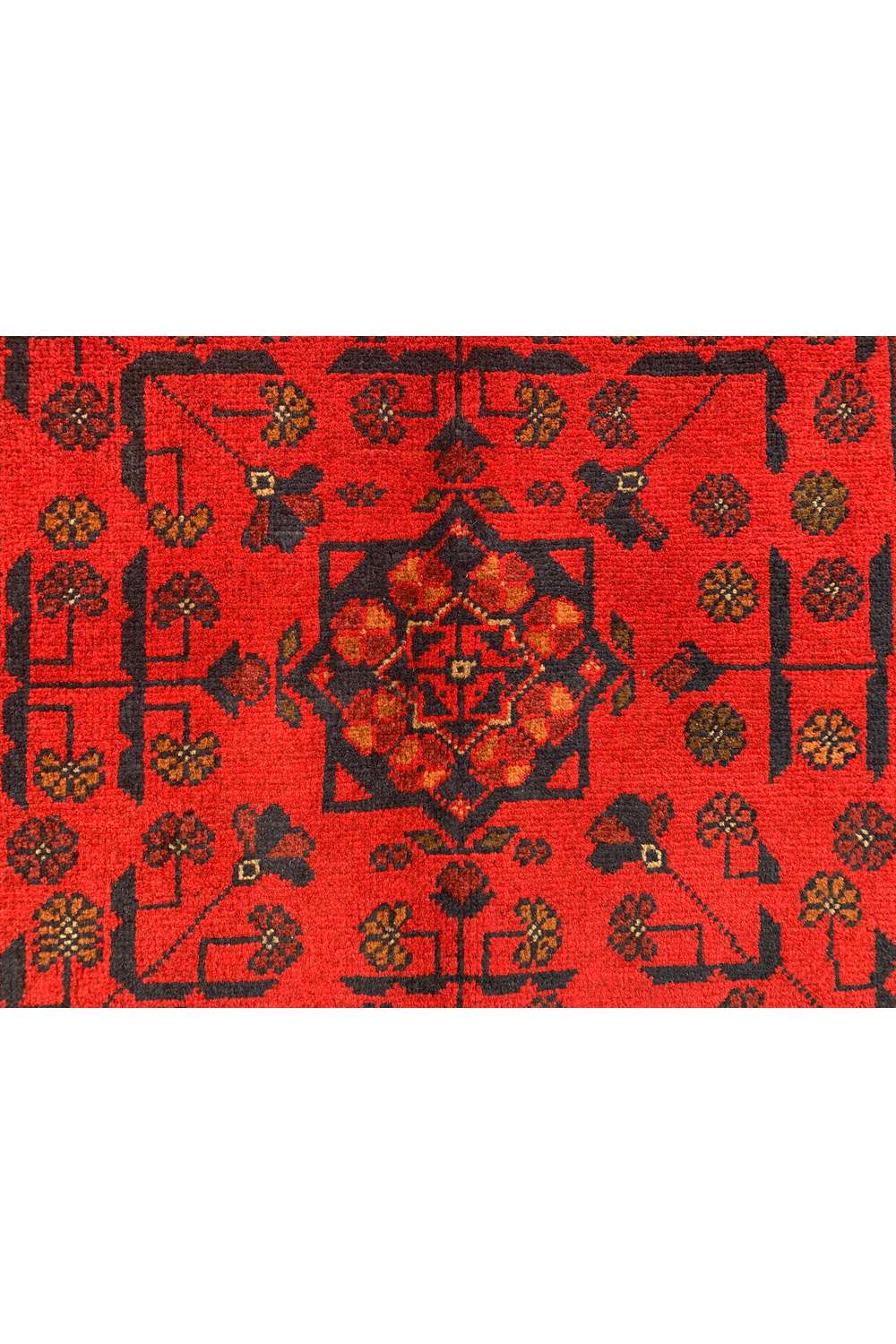Amazing Hand Knotted Afghan Khal Muhammadi Wool Area Rug 4.10 x 3.5 Ft