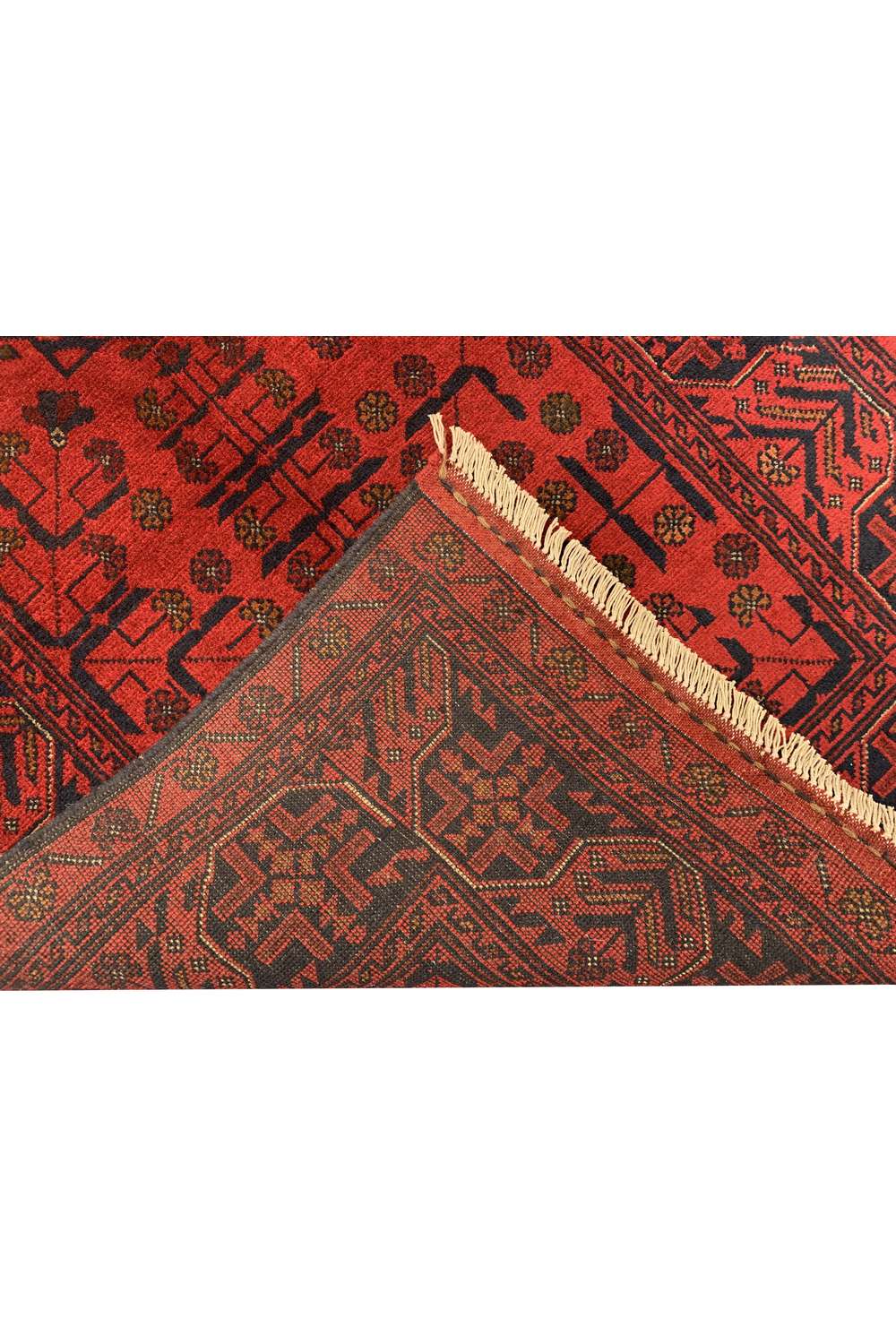 Amazing Hand Knotted Afghan Khal Muhammadi Wool Area Rug 4.10 x 3.5 Ft