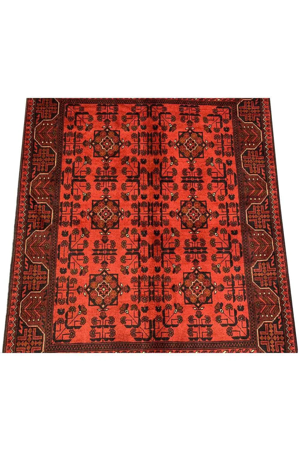 Fine Quality Hand Knotted Afghan Khal Muhammadi Wool Area Rug 6.6 x 5.0 Ft