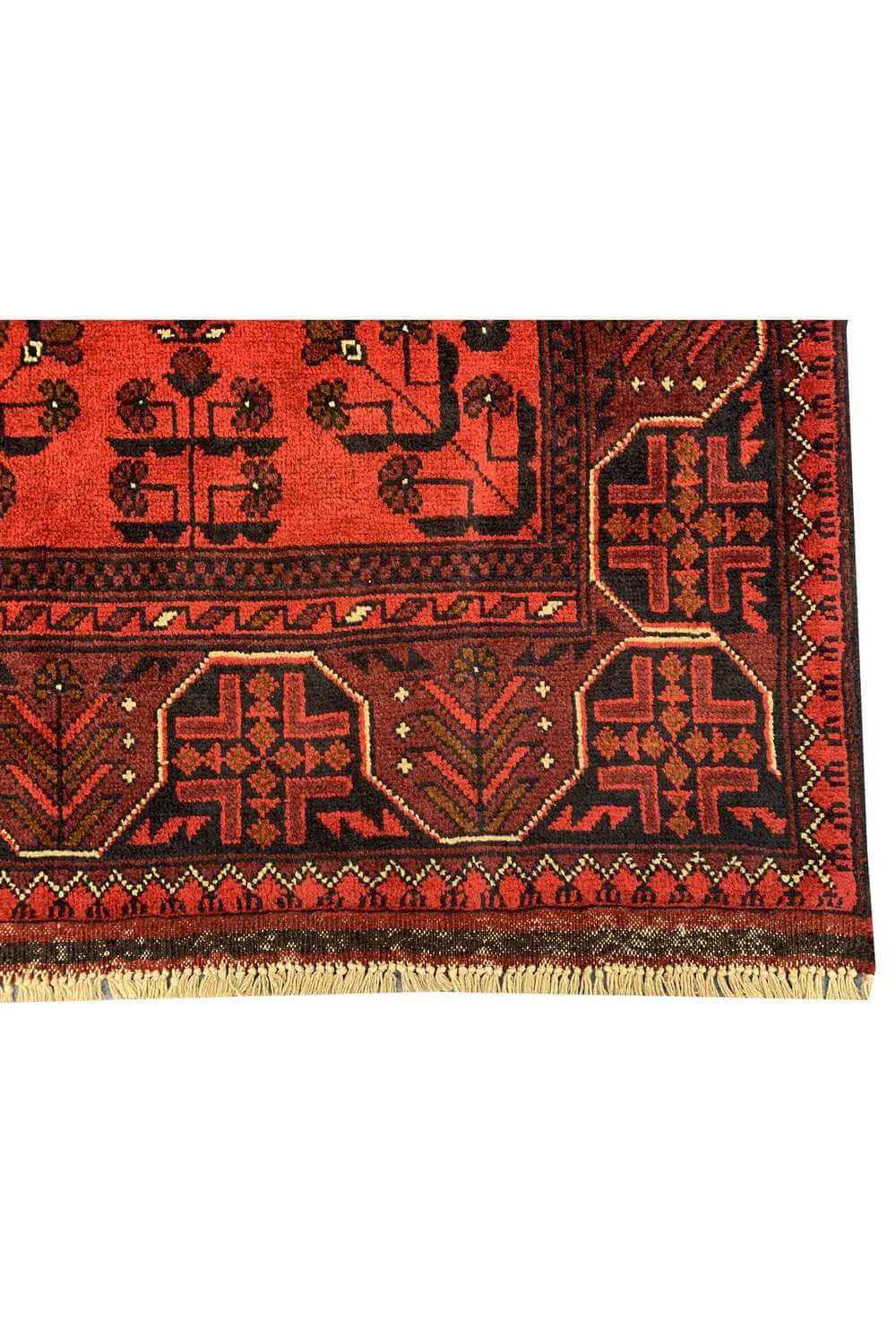 Fine Quality Hand Knotted Afghan Khal Muhammadi Wool Area Rug 6.6 x 5.0 Ft