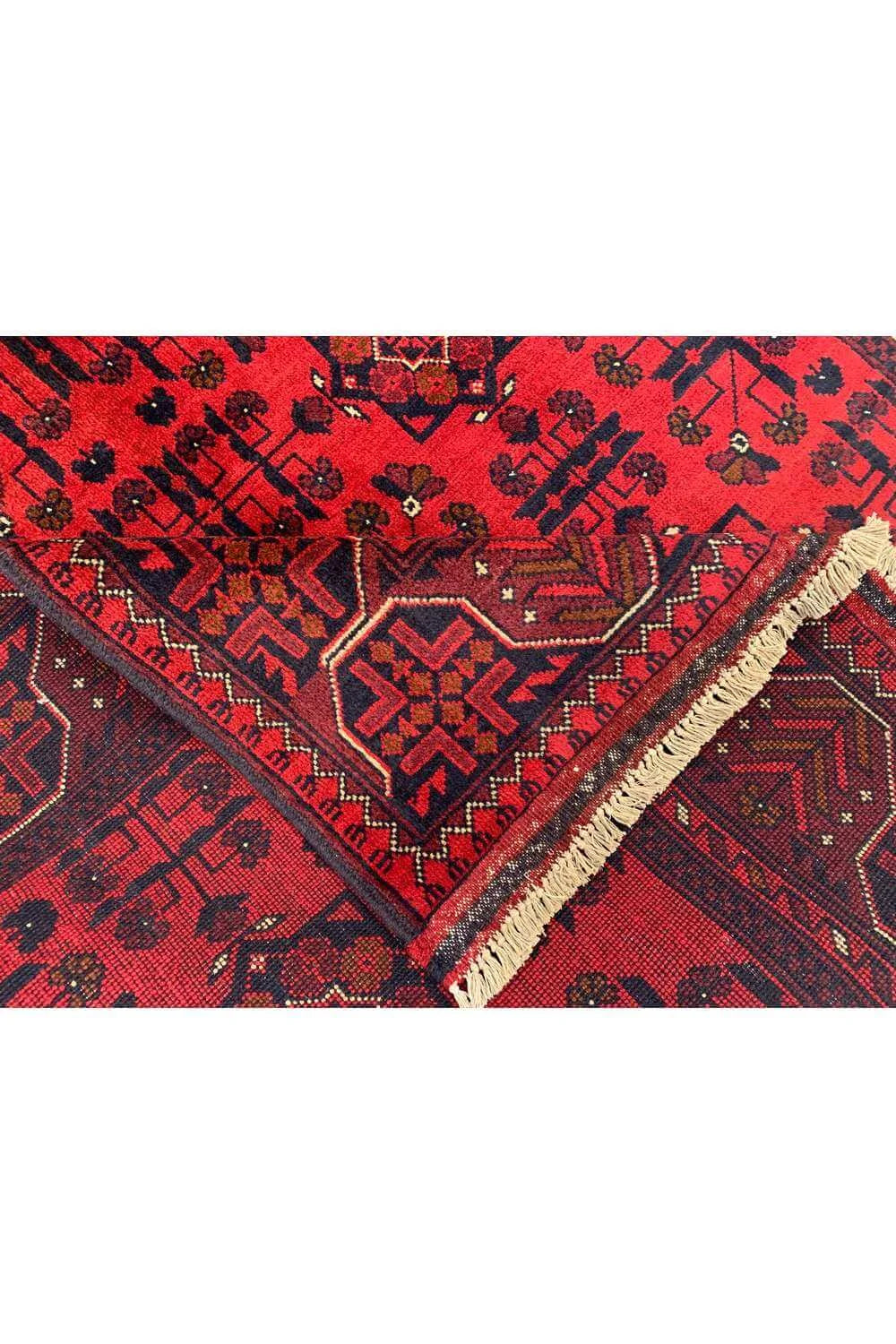 Fine Quality Hand Knotted Afghan Khal Muhammadi Wool Area Rug 6.6 x 5.0 Ft