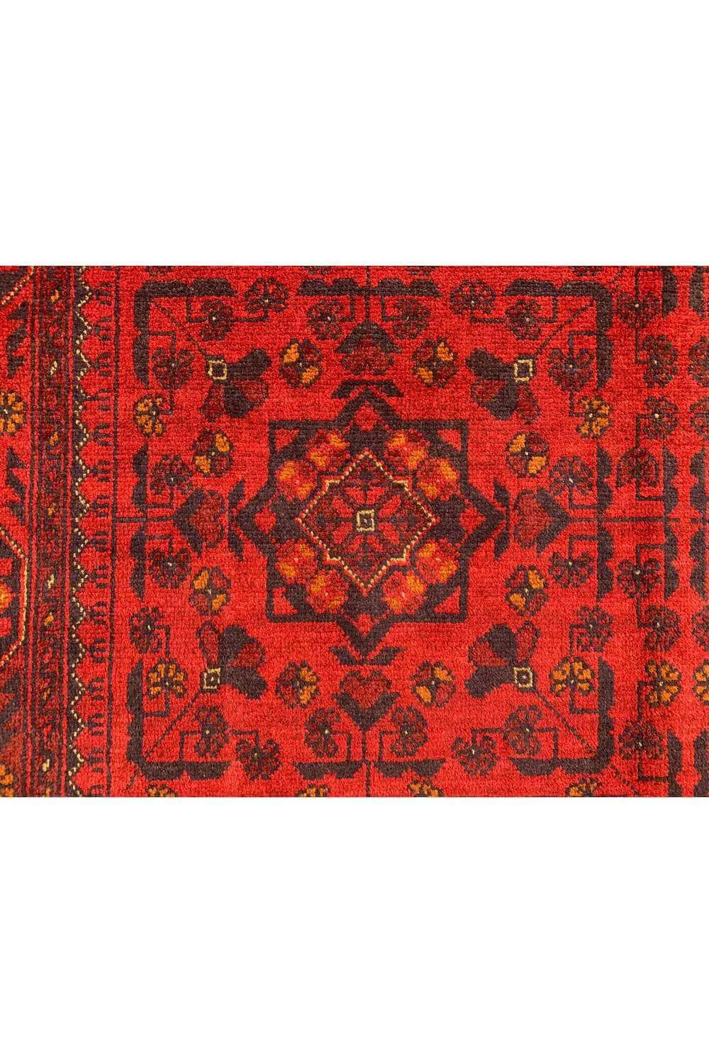 Fine Quality Hand Knotted Afghan Khal Muhammadi Wool Area Rug 6.7 x 4.11 Ft