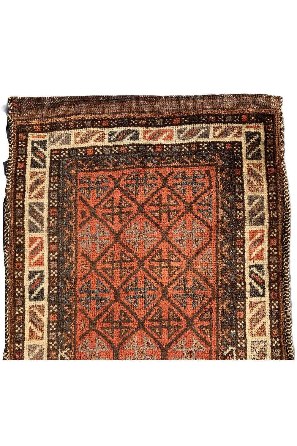Rare Hand Knotted Vintage Afghan Balouch Salt Bag Wool Area Rug 3.3 x 2.1 Ft