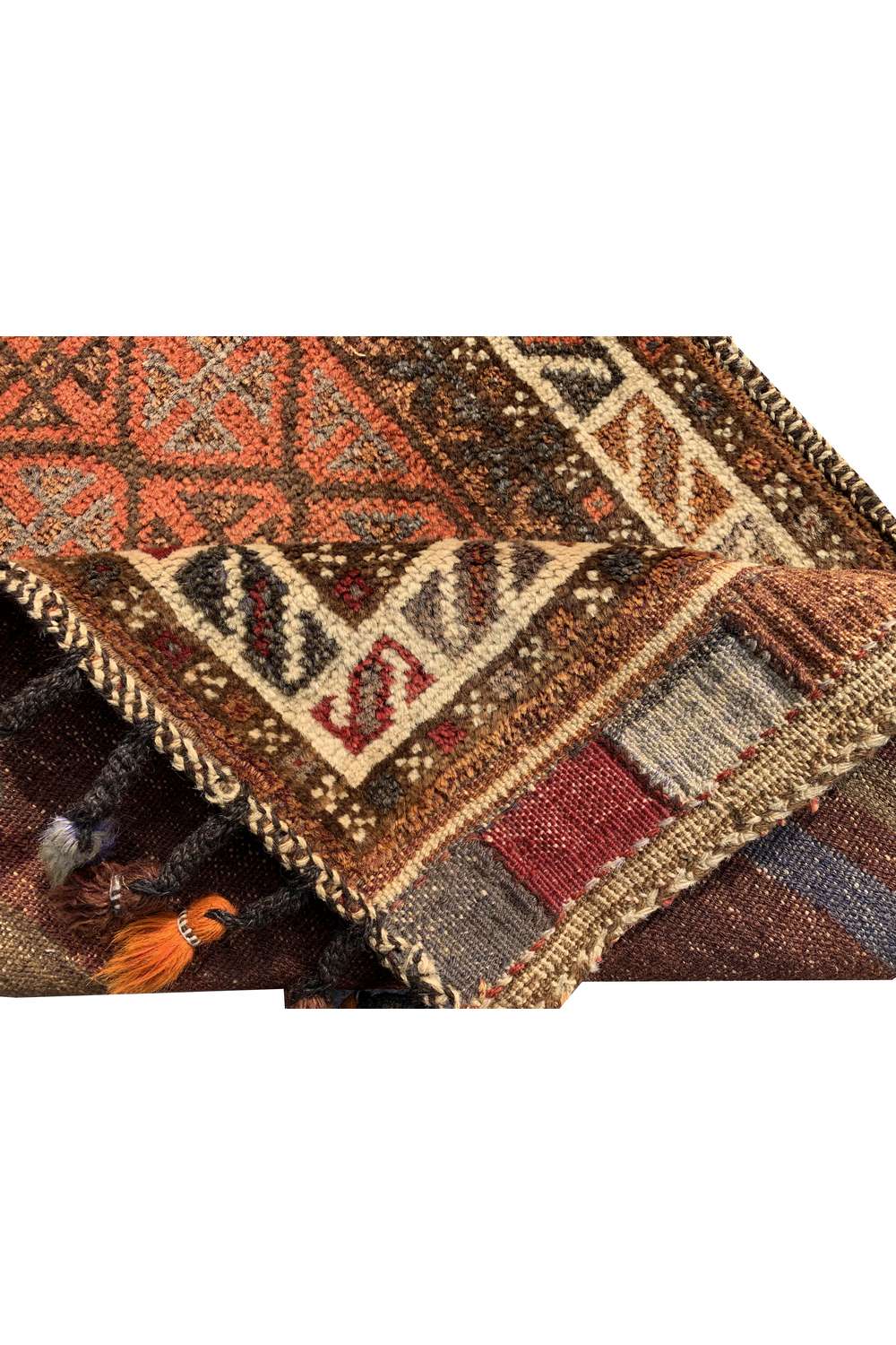 Rare Hand Knotted Vintage Afghan Balouch Salt Bag Wool Area Rug 3.3 x 2.1 Ft