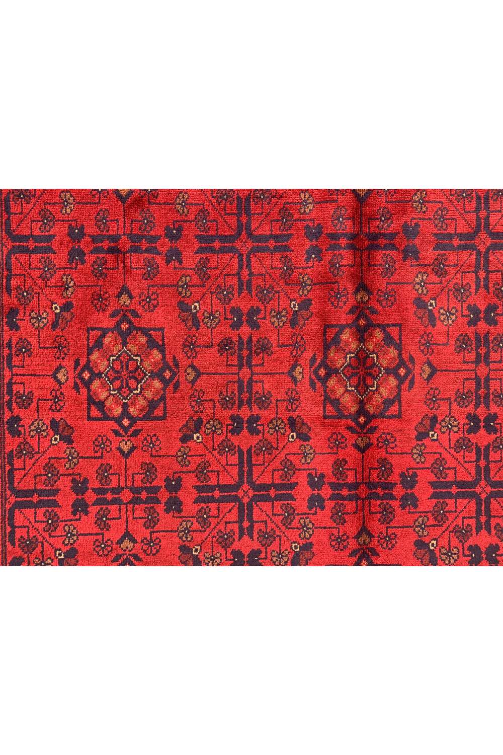 Amazing Hand Knotted Afghan Khal Muhammadi Wool Area Rug 7.9 x 5.9 Ft