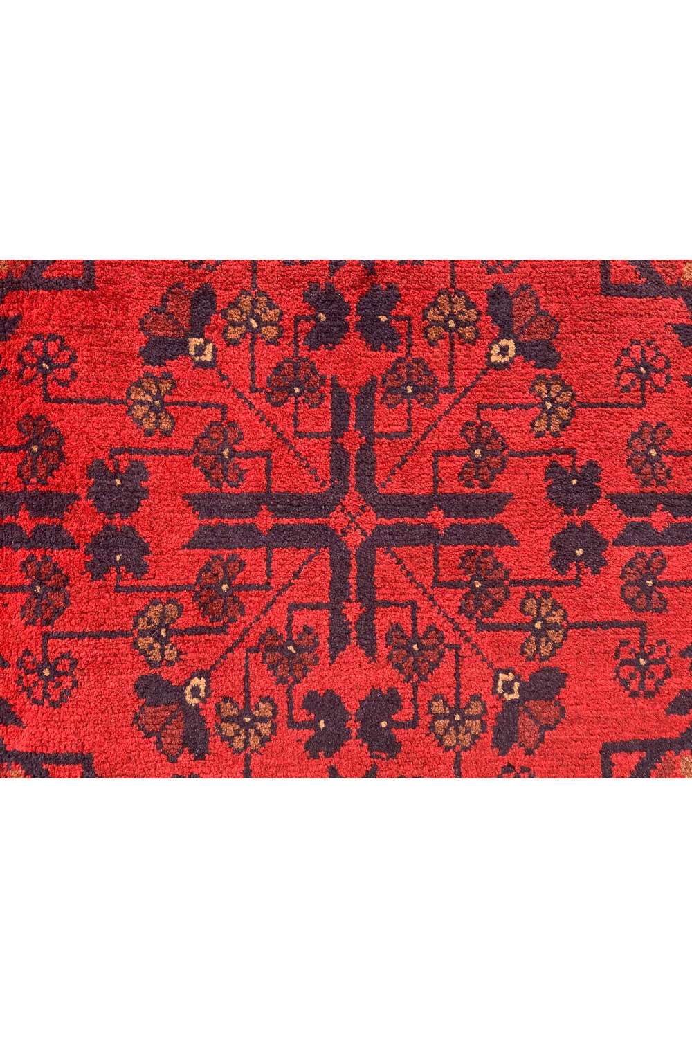 Amazing Hand Knotted Afghan Khal Muhammadi Wool Area Rug 7.9 x 5.9 Ft
