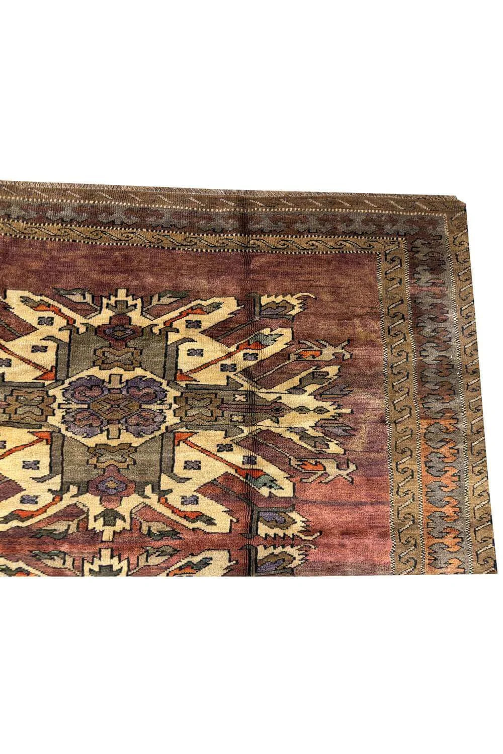 Amazing Hand Knotted Vintage Russian Kazak Wool Area Rug 6.1 x 6.0 Ft