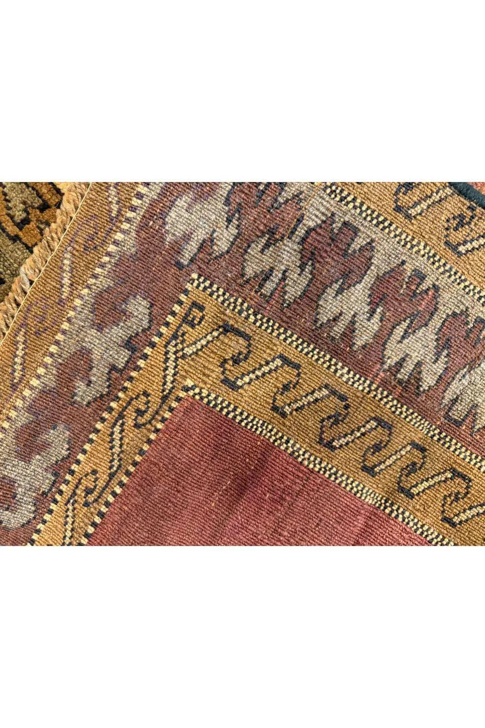 Amazing Hand Knotted Vintage Russian Kazak Wool Area Rug 6.1 x 6.0 Ft