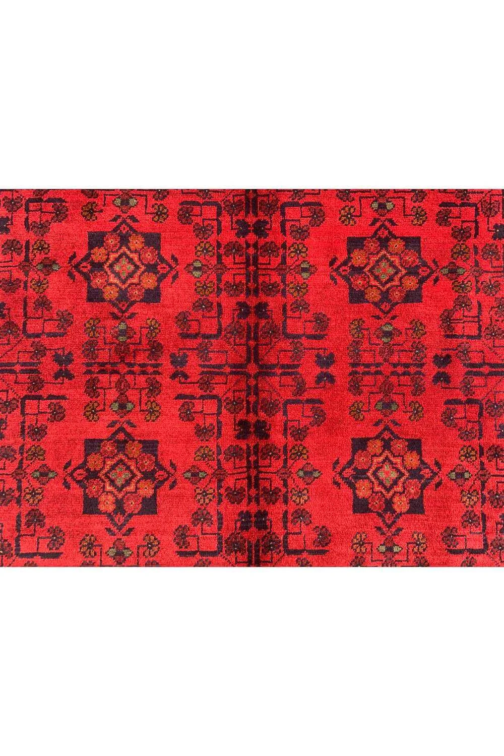 Amazing Hand Knotted Afghan Khal Muhammadi Wool Area Rug 6.7 x 4.11 Ft