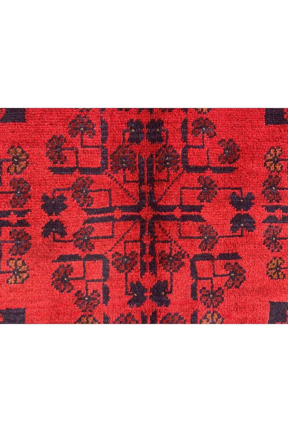 Amazing Hand Knotted Afghan Khal Muhammadi Wool Area Rug 6.7 x 4.11 Ft