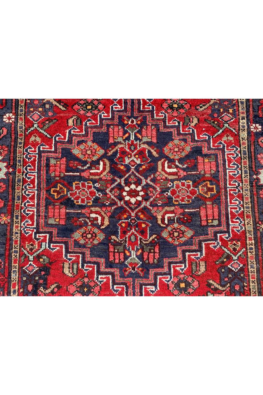 Amazing Hand Knotted Vintage Persian Hamadan Wool Area Rug 6.2 x 4.1 Ft