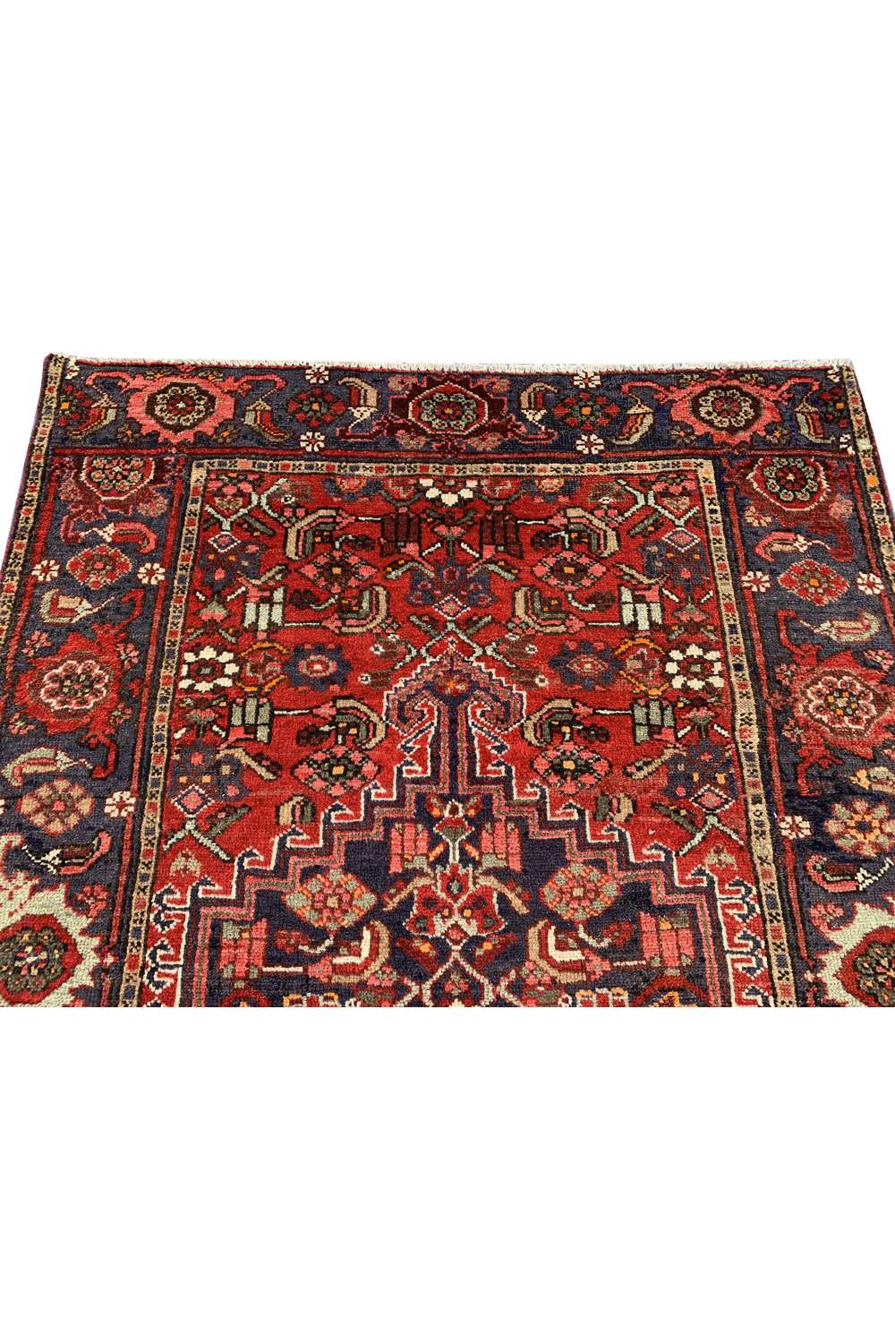 Amazing Hand Knotted Vintage Persian Hamadan Wool Area Rug 6.2 x 4.1 Ft
