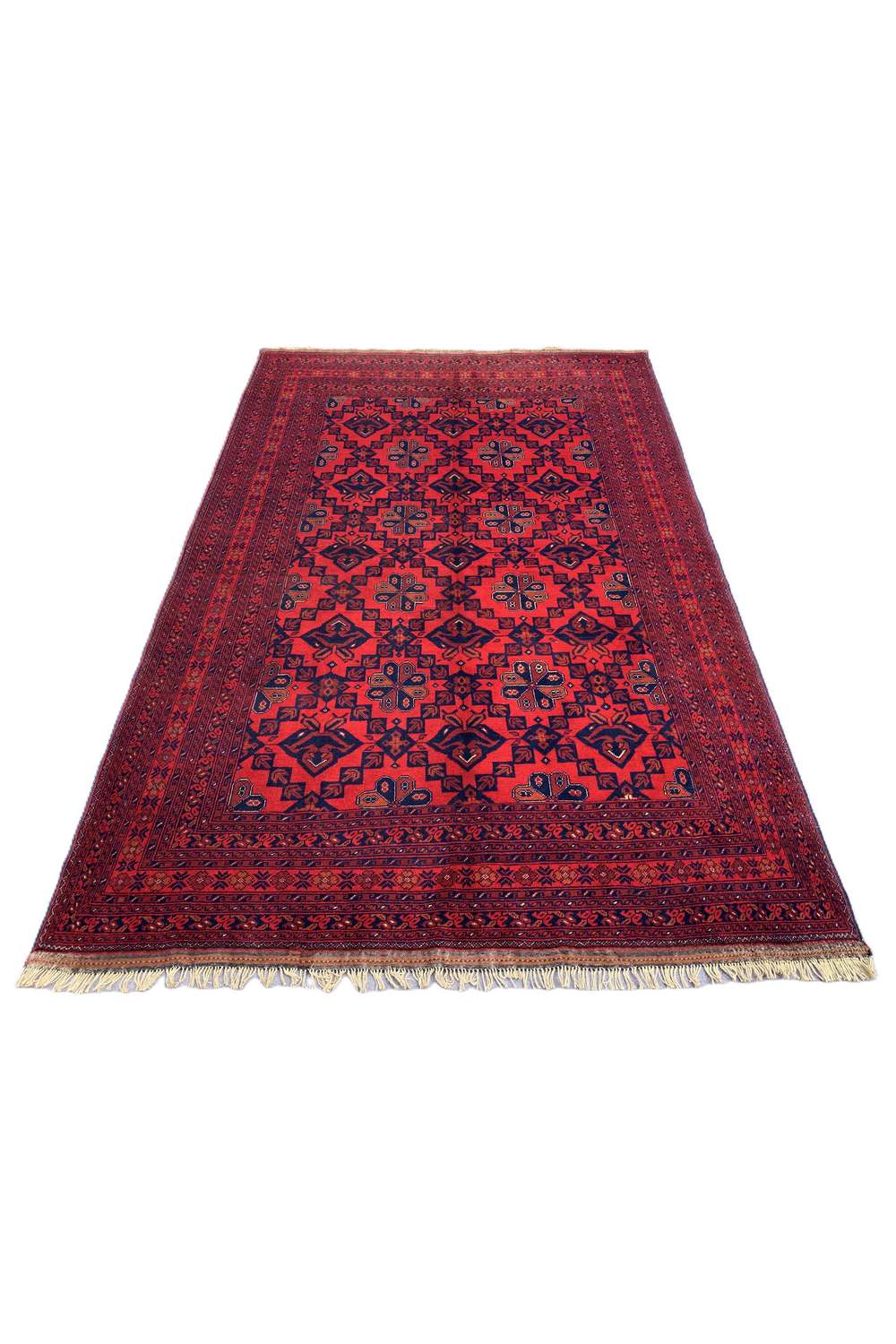 Fine Quality Hand Knotted Afghan Khal Mohammadi Wool Area Rug 9.6 x 6.5 Ft